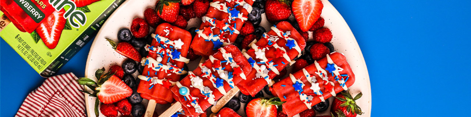 Red, White & Blue Strawberry Bars